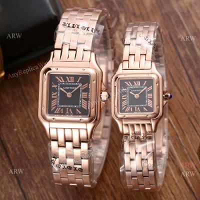 Copy Cartier Panthere Limited Edition Watches All Rose Gold Roman Dial